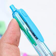 6pcs Simple Transparent Barrel Push Button 4-Color Retractable Ballpoint Pen Set 1.0mm Bullet Tip Smooth Writing Signature Pens For Students School Supplies Back To School Office Stationery - 款式隨機 - 查看 4