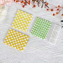 1pc Woven Texture Polymer Clay Cutting Mold For Earring Making - Checkerboard Grid Stripe DIY Handmade Tool, Suitable For Jewelry, Pottery And Clay Craft Projects - White - View 9