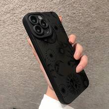 Black Eye Moon Face Pattern Phone Case - 黑色 - 查看 3