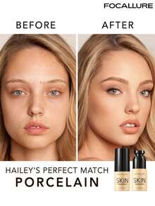 FOCALLURE 31g SPF15+PA SKIN EVOLUTION Liquid Foundation, Full Coverage, Concealing, Color Correcting, Pore Blurring, Long-Lasting Oil Control, Moisturizing, Natural Matte Finish, Waterproof Makeup - #04 NATURAL - View 3