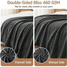 - Manta impermeable para perros medianos y grandes, manta lavable para sof, proteccin de muebles, 50x 60 pulgadas, manta reversible de franela Sherpa a prueba de lquidos, color gris - Gris + 50" x 60" - Ver 6