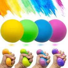 1個變色壓力球,成人紓壓玩具,特大號可擠壓橡膠球,彈性壓力球,緩解焦慮 - 星星 - 查看 3