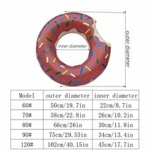 Donut Inflatable Swim Ring Float, Unisex Adult, Beach Water Swimming Party Decoration Float - Khaki - View 9