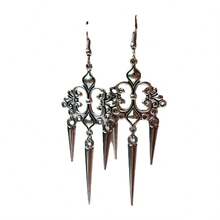 Pendientes góticos de plata con filigrana puntiaguda - AQ-3740 - Ver 6