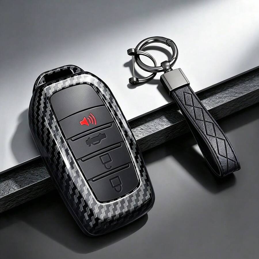 ABS 碳纖維鑰匙殼蓋，適用於 Chr Rav4 Auris Avensis Prius Aygo Camry Corolla Land Cruiser 200 Prado Crown 遙控鑰匙殼 - A款 - 查看 1