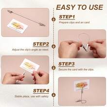 1/5pcs Multi-Purpose Double-Head Alligator Clips, Metal Long Tail Spring Clip Set, Suitable For Cards, Photos, Business Cards And Office Paper Fixing, Special Mosquito Coil Clip, Bendable Alligator Clip - A - View 8