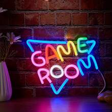 Game Room Neon Sign, Multicolor LED USB Dimmable Neon Light For Wall Decor, Gaming Aesthetic Neon Lamp, Unique Birthday Gift For Gamers, Man Cave & Kids Game Room Wall Art Decoration - Game Room - View 7