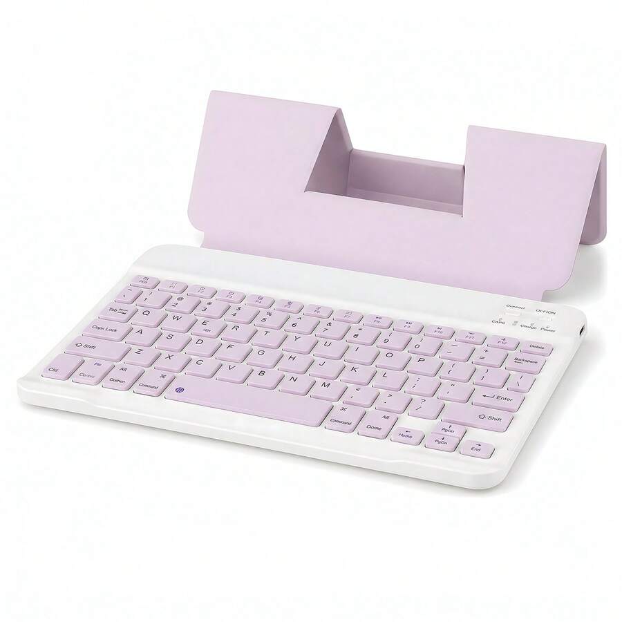 Flip Pad Cases With Keyboard - Pink - View 1