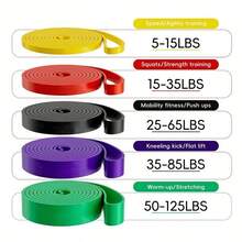 1pc 5-120lbs Resistance Band, Home Fitness Stretching Assistance Pull-Up Band, Boxing Agility Training Equipment, Yoga Pilates Accessory - B - View 5