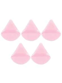 5/10/20/30/35/40/45/50/100pcs Triangular Flocked Powder Puff, Makeup Setting Powder Puff, Designed For Contouring And Eyes, Fan-Shaped Powder Puff, Dry And Wet Use, Sponge Powder Puff, Suitable For All Skin Types - Multicolor - View 14