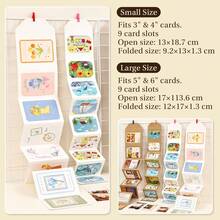 Album Penyimpanan Foto Lipat, Tempat Kartu, Sampul Kartu, Buku Penyimpanan Kartu Pos/Kartu Kecil/Stiker Universal Ukuran 3-6 Inci, Album Foto Lipat Kreatif dari Kertas Kraft, Alat Jurnal untuk Penggemar - View 3