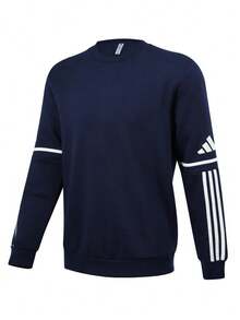 Adidas 男士 SQ25 SW CREW 針織運動衫 無帽款 JM3547 - 藍色 - 查看 1