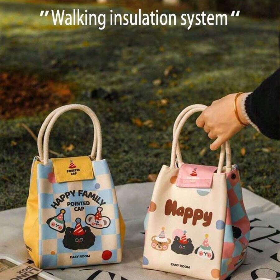 1pc Lightweight And Durable Insulation Bag, Containing Aluminum Foil, Suitable For Refrigerating Desserts. It Is Made Of Thick Packaging Cloth And Technological Fabric, Waterproof And Oil Resistant. - View 1