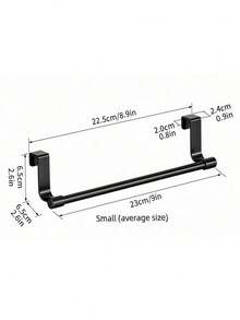 1 pièce Barre à serviettes extensible en acier inoxydable 23 cm (9,06 pouces)/36 cm (14,17 pouces), porte-serviettes de salle de bain et de cuisine, barre à serviettes en acier inoxydable brossé de 36 cm (14 pouces) avec crochets, porte-serviettes gain de place - Noir - Voir 17