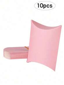 50/10pcs Solid Color Pillow Box, Kraft Paper Gift Packaging Box, Suitable For Wedding, Bridal Shower, Anniversary, Birthday, Holiday Party Favors And Decoration - Multicolor - View 18