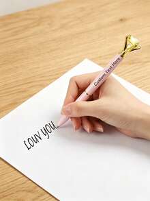 [Disesuaikan] Pulpen Ballpoint Berlian Imitasi Besar Berukir, Pulpen Kristal Logam, Hadiah Pengiring Pengantin Pernikahan, Hari Guru, Kembali ke Sekolah, Ulang Tahun, Hadiah Liburan Natal, Hadiah Alat Tulis yang Dipersonalisasi - Set - View 6