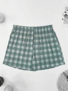 4 Buah Celana Pendek Boxer Pria Musim Panas Motif Kotak-kotak Tipis, Longgar, Bernapas, Pinggang Elastis, Tanpa Resleting, Pakaian Dalam Kasual, Paket Multi-Warna, Ukuran Kecil - MultiWarna - View 6