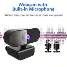 Cámara web de alta definición con enfoque automático, interfaz USB plug-and-play, rotación de 360° para computadora/laptop/PC, con lente macro, resolución de grabación de video 1080P, enfoque automático, sin batería requerida, adecuada para videoconferencias y cursos en línea, cámara web para aula virtual | Diseño de cámara web de moda | Conexión USB, cámara web, cámara de computadora, cámara de transmisión en vivo, cámara de Smart TV, cámara de laptop, cámara web, accesorios de computadora, equipo de transmisión en vivo, cámara USB - Ver 6