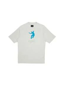 Playera con Estampado de Silueta Saltando Cuello Redondo Básica Moda Juvenil Estilo Urbano Casual Novedad Chica Retro Aesthetic - Blanco - Ver 1