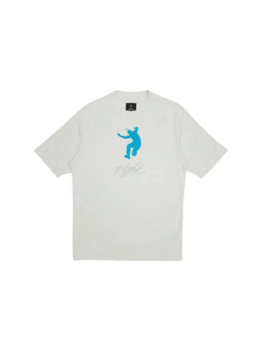 Playera con Estampado de Silueta Saltando Cuello Redondo Básica Moda Juvenil Estilo Urbano Casual Novedad Chica Retro Aesthetic - Blanco - Ver 1