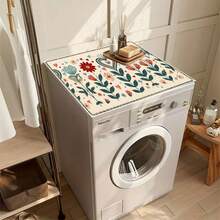 Luckybutterfly 1pc Romantic Floral Heart Pattern Multi-Functional Washing Machine, Kitchen Drain Mat, Scratch-Resistant, Absorbent And Durable Washing Machine Protective Mat, Suitable For Laundry Room, Kitchen Countertop, Easy To Clean Surface, Suitable For Washing Machine, Kitchen, Dining Table, Modern Home Fashion Design, Prevents Scratches And Spills, Perfect Gift For Friends - Romantic Floral Heart Pattern - View 3