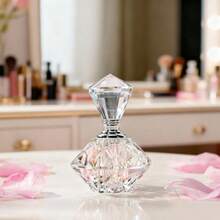 Carved Crystal Empty Mini Refillable Perfume Bottle - Clear - View 2