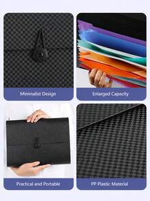 A4 Expanding File Folder, 13-Pocket Accordion File Organizer With Color Labels, Plastic Document Storage Expanding Bag, Suitable For School, Office And Home, Back To School Season - Single Piece - View 8