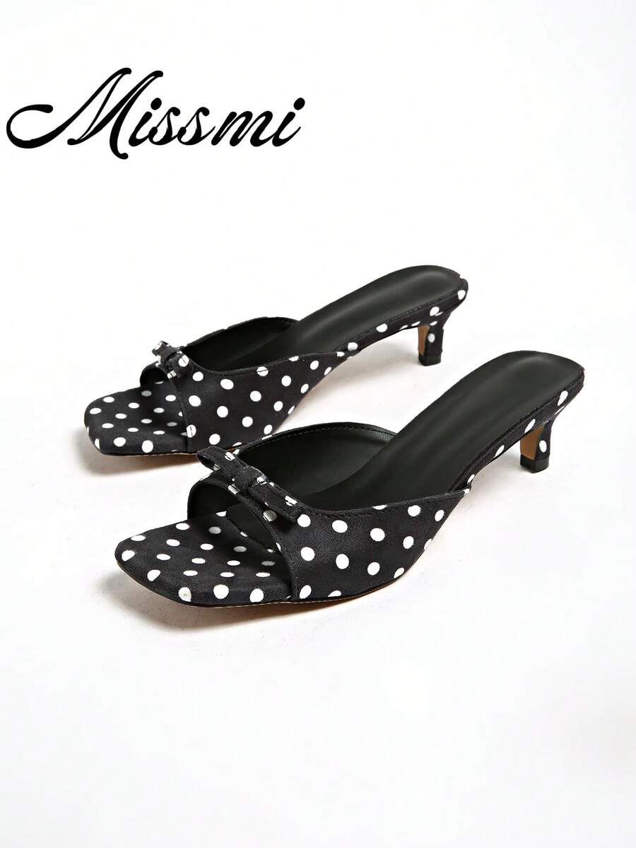 2026 Spring/Summer New Women's Mule Style High Heel Sandals - Black - View 1