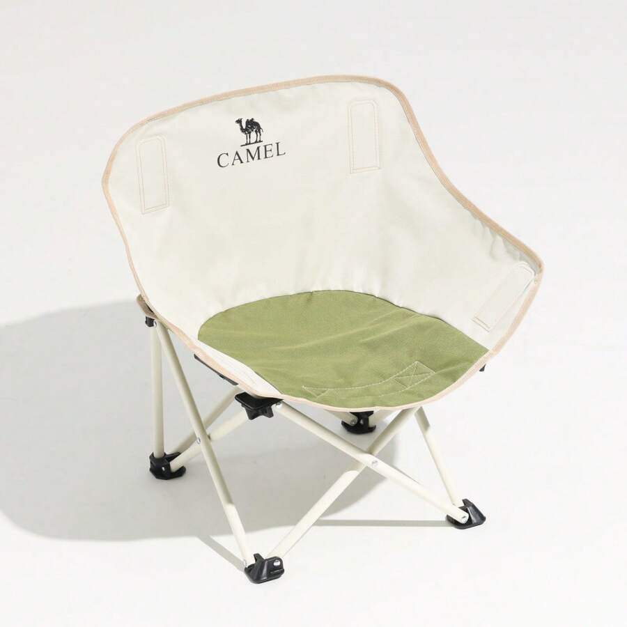 CAMEL CROWN Outdoor Camping Folding Chair, Fishing Stool, Beach Lounge Chair, Moon Chair, Art Sketching Folding Stool - Off-white Milk Green - View 1