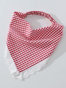 1件原創花卉刺繡捲邊女款髮帶，適合日常與度假使用，夏季髮飾沙灘圍巾度假頭巾 - 紅色 - 查看 5