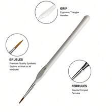 6/11pcs Precision Paint Brush Set - Fine Tip, Micro And Detail Brushes, Suitable For Models, Face Painting And Art Supplies, Back To School, Stationery(Some Brushes May Have Printing, Which Is An Unavoidable Craft Process And Does Not Affect The Use Of The Brushes) - Sets - View 5