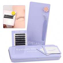 Set Alat Bulu Mata Wanita Modis 7 Buah, Palet Bulu Mata Magnetik & Pinset dalam Satu Kotak Penyimpanan Portabel. Kit Multifungsi Penting untuk Penata Bulu Mata dan Penggunaan Riasan Bulu Mata Sehari-hari. - MultiWarna - View 3