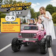 JOYRACER 24V 2WD Kids Electric UTV W/ Remote Control, Large Seat & 3 Speeds (Ages 3-8) - Green - View 3