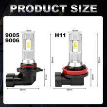 S&D H11 LED 車用霧燈燈泡 60W 30000LM HB3 9005 HB4 9006 LED 霧燈燈泡 汽車燈具 白色 12V - A - 查看 7
