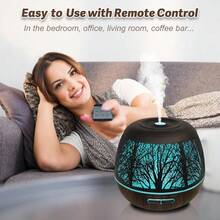 Roonbo Diffusers for Essential Oils Large Room 400ml,Essential Oil Diffuser for Home with R/C,Cool Mist Humidifiers for Bedroom,7 Colors Changed & 3 Mist Mode Waterless Auto Off for Office - Kein Nebel - Übersicht 6