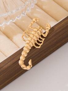 Personalized Fashion Geometric Snake & Scorpion Brooch Women's Jewelry Accessory For Vacation Party Gift - Gold - View 5