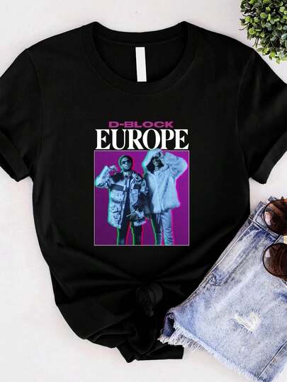 Women T-Shirt Print Best Gift D Block Europe Funny Logo T-Shirt S-3XL