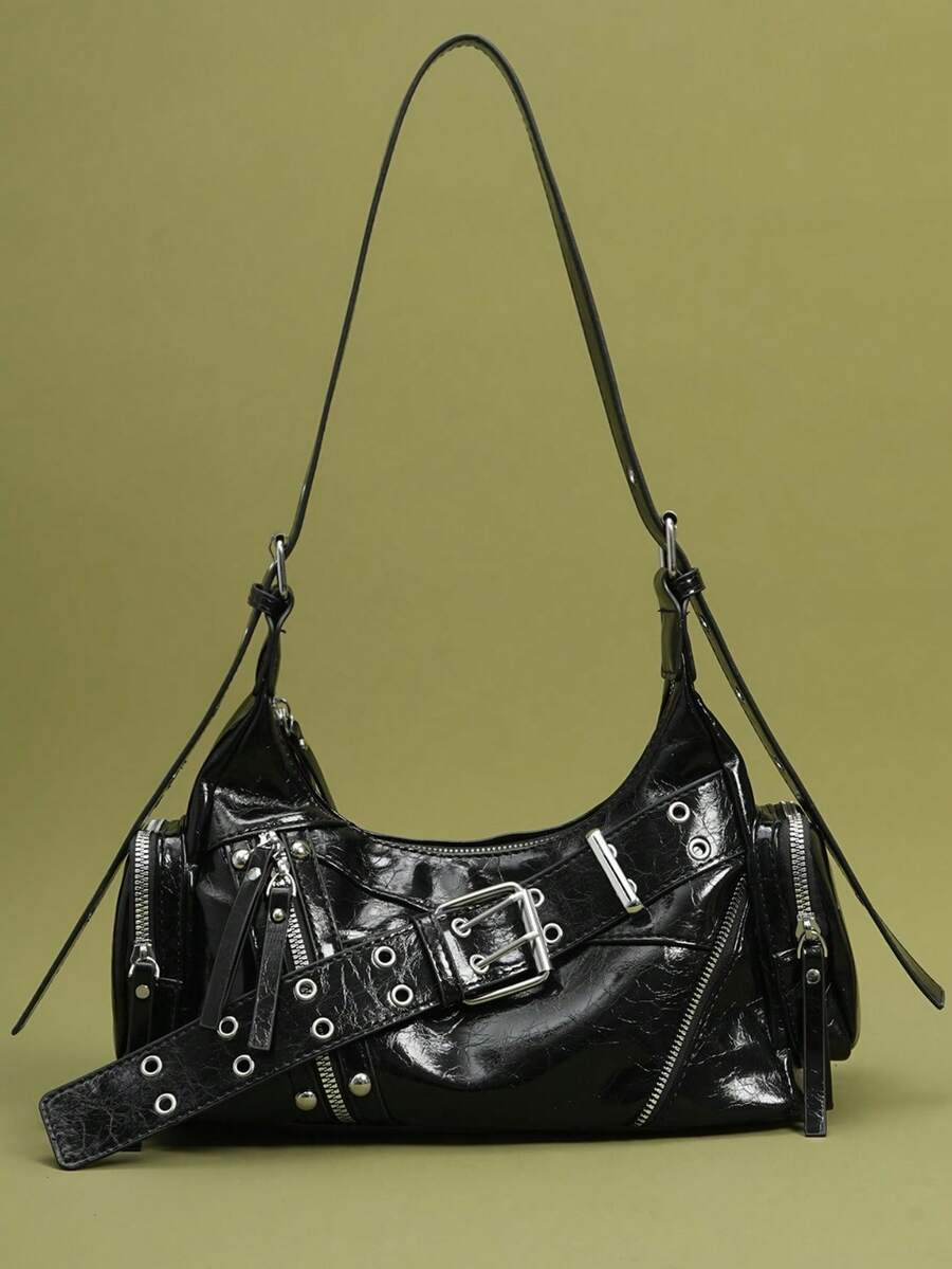 Original Design Large Capacity Women's Shoulder/Underarm Bag – 2026 Summer New Style, Versatile Commuter Work Bag - Black - View 1