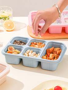 1PC Lunch Box, Portable Bento Box With Lid, 5-Compartment Food Storage Container, Reusable Lunch Box For Adults, Leak-Proof Food Storage Box, Suitable For Work, Camping, Picnic, Kitchen Storage, Cabinet Organizer, Kitchen Accessories - Multicolor - View 7