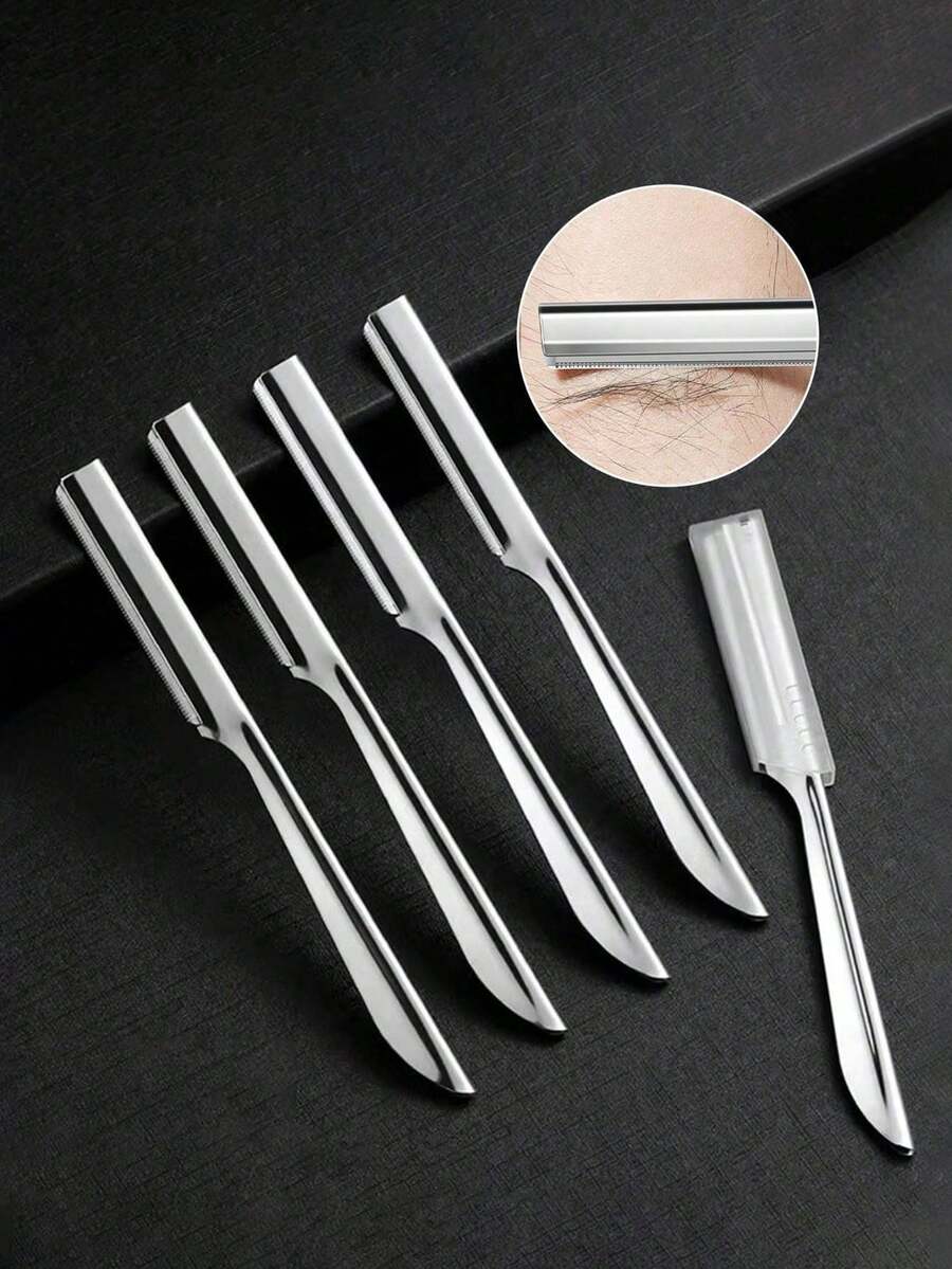 12/6/3/1 件套眉毛修剪器套装,多功能眉毛修剪器,带保护盖,剃须刀,卸妆器和脱毛器,体毛修剪器,去角质器和老茧去除器,不锈钢锋利眉剪 - 彩色 - 查看 1