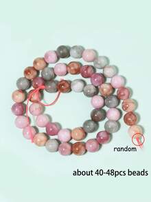 Natural Alxa Chalcedony Agate Round Beads 6/8/10mm Casual Retro Oil Painting Style Diy Beading For Bracelet Necklace Jewelry Making Accessories - Multicolor - View 11