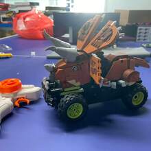 WPOXH B Dinosaur Toy Car That Can Be Remotely Operated. This All Terrain Off-Road Vehicle Is Equipped With A 2.4GHz Remote System, Decorative Components For Self-Assembled Off-Road Models, And An Ideal Gift For Assembling Toys - Brown Dinosaur Toy Car - View 4