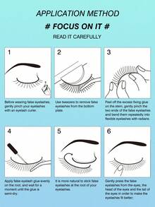 3/6 Pairs Natural Lashes Fox Eye Lashes 3D False Eyelashes Soft&Fluffy Faux Mink Lashes Portable Strip Lashes,Suitable For Beginners To Use Eyelashes,Reusable Eyelashes Daily Wear Makeup - 黑色 - 查看 6