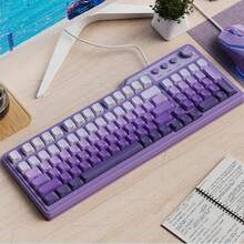 HP Teclado K360 con sensación mecánica, teclado de silicona con cable, teclas esféricas con impresión lateral degradada, 99 teclas, retroiluminación RGB, para juegos, escritorio, portátil y computadora - Ver 13