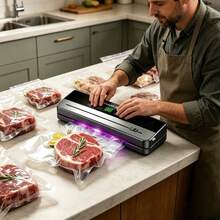 Electric Vacuum Sealer, Kitchen Food Sealer, Built-In Cutter, Dry & Wet Food Vacuum Packaging Machine - Multicolor - View 10