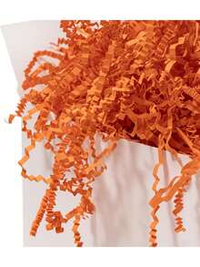 200g Orange Crinkled Paper Shreds, Raffia Confetti Gift Box Basket Filling, Halloween & Fall Party Decor - View 2