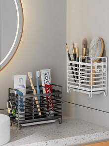 1pc 2/3 Slot Stainless Steel Chopstick Holder With Drip Tray, Durable Utensil Drying Rack, Practical Storage Organizer, Suitable For Home And Dorm, Sturdy Functional Accessory, Keeps Kitchen Utensils Neat And Dry - Multicolor - View 7