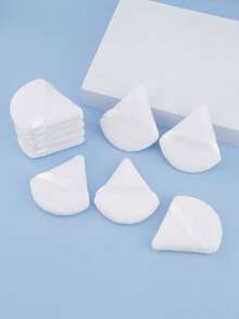 5/10/20/30/35/40/45/50 /100 Pieces Of Triangular Flocking Puff. The Makeup-Fixing Puff Is Specially Designed For Contours, Eyes And Eyes. The Fan-Shaped Puff For Wet And Dry Use Is Sponge Powder Cake, Which Is Suitable For All Skin Types. - Multicolor - View 5