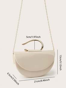 Bolso de mujer de cuero lacado elegante, bolso de embrague minimalista con cadena, bolso de lujo ligero para fiestas/noche, regalo de cumpleaños perfecto para la novia, adecuado para fiestas - Verde - Ver 8