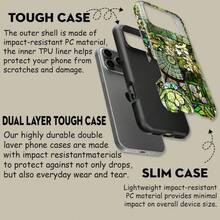 Coque artistique à motif écossais vert et design floral pour iPhone 17 16 15 14 13 12 11 Pro Max, coque florale pour Samsung S21 S22 S23 S24 S25 Ultra - Étui mat résistant - Voir 7
